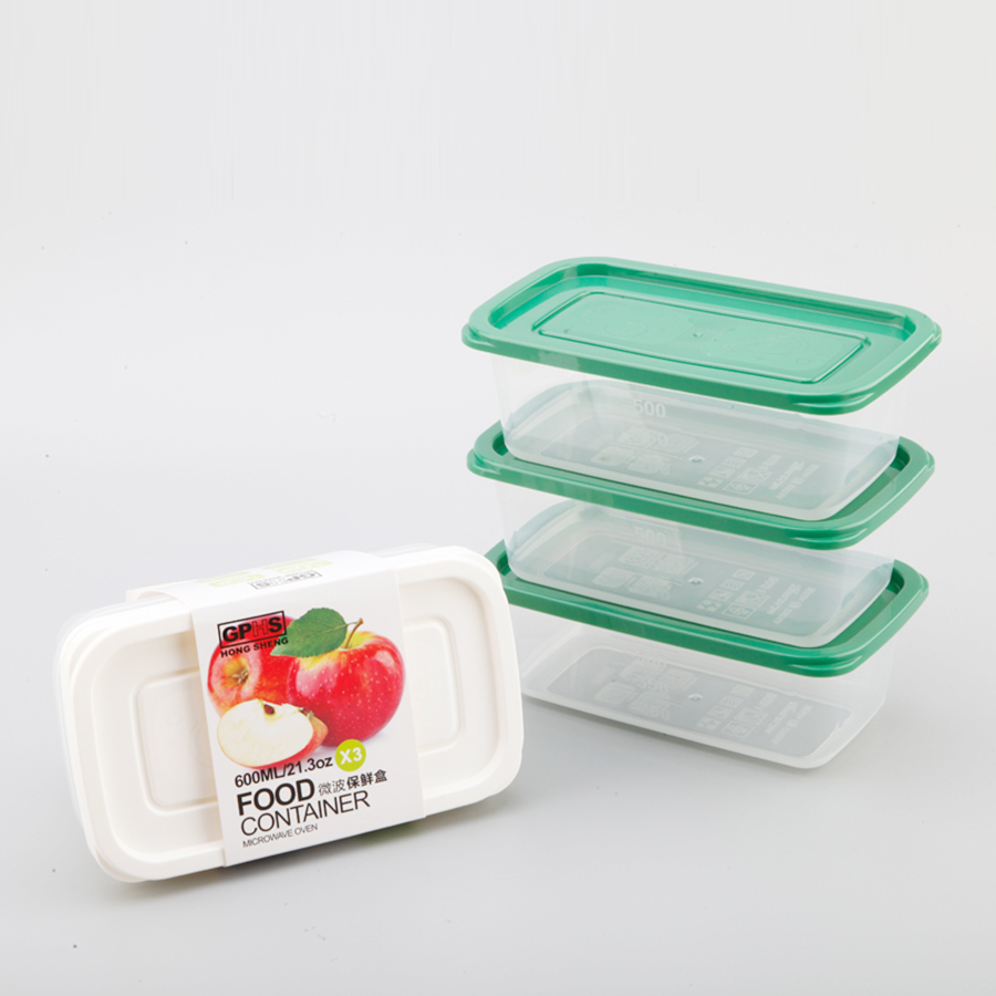 長(zhǎng)方形保鮮盒600ml/10